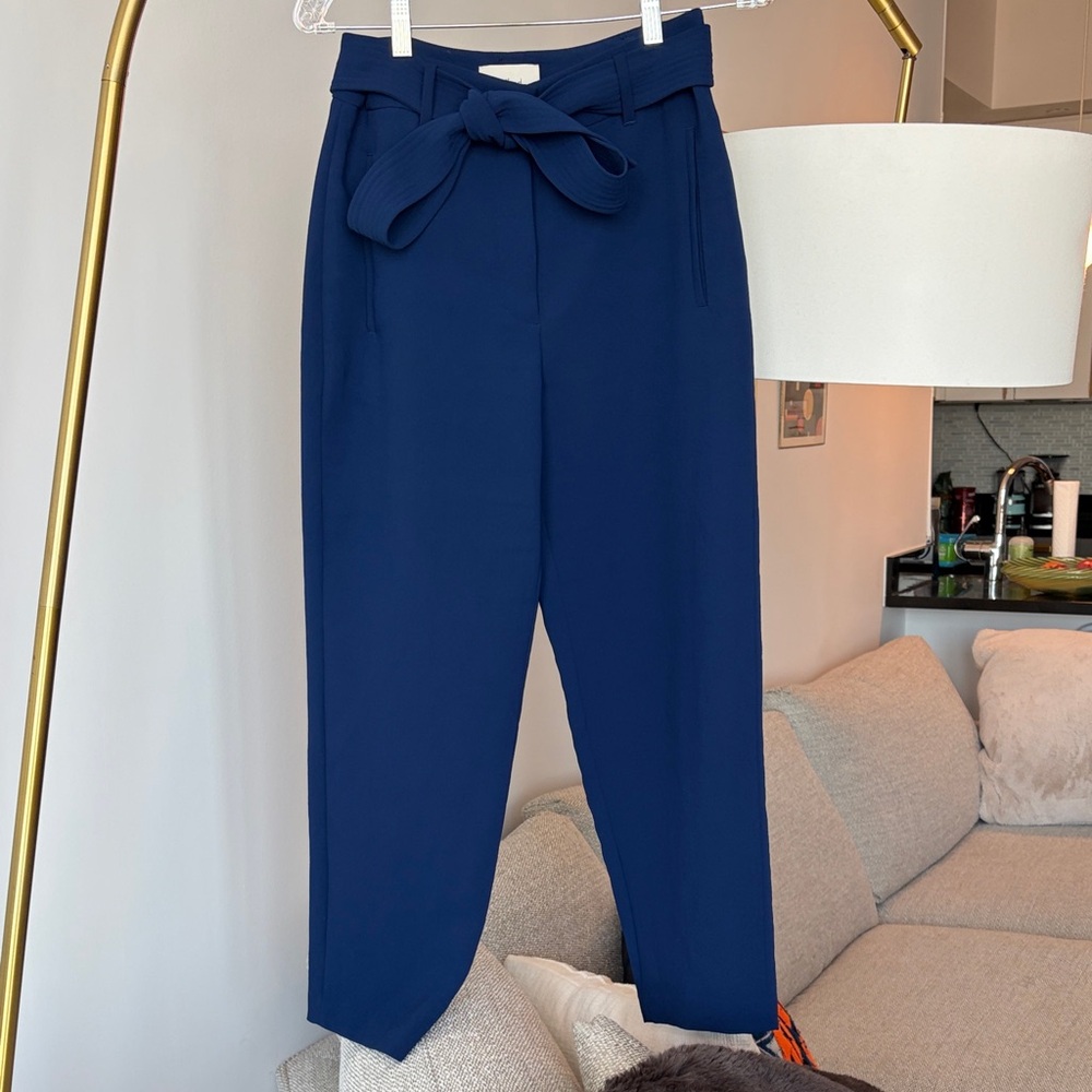 Wilfred Deep Blue Trouser with Tie